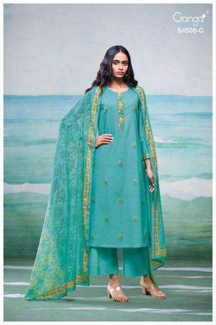 Ganga sveaa 4506 Designer dress material wholesale